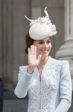 KATE MIDDLETON Arrives at National Service of Thanksgiving for 90th Birthday of Queen Elizabeth II in London 06/10/2016