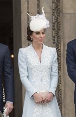 KATE MIDDLETON Arrives at National Service of Thanksgiving for 90th Birthday of Queen Elizabeth II in London 06/10/2016