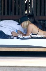 HAILEY BALDWIN in Bikini Bottoms at a Hotel Pool in Miami 06/13/2016