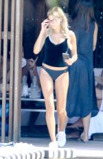 HAILEY BALDWIN in Bikini Bottoms at a Hotel Pool in Miami 06/13/2016