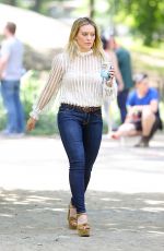 HILARY DUFF Out in Central Park in New York 06/22/2016