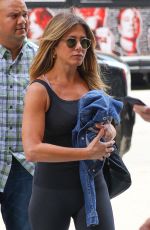 JENNIFER ANISTON in Leggings Arrives at a Gym in New York 06/21/2016