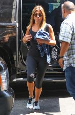 JENNIFER ANISTON in Leggings Arrives at a Gym in New York 06/21/2016