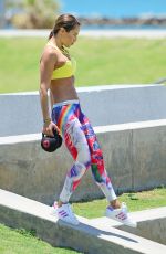 JENNIFER NICOLE LEE Working Out at a Beach in Miami 06/02/2016