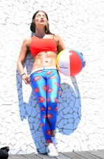 JENNIFER NICOLE LEE Working Out at a Beach in Miami 06/02/2016