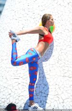 JENNIFER NICOLE LEE Working Out at a Beach in Miami 06/02/2016