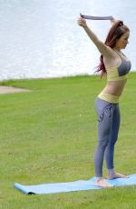 JESS IMPIAZZI Working Out a a Park in Leeds 06/25/2016