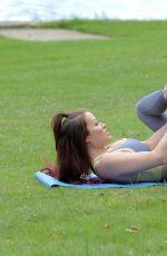 JESS IMPIAZZI Working Out a a Park in Leeds 06/25/2016