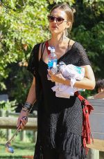 JESSICA ALBA at a Park in Beverly Hills 06/18/2016