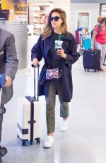 JESSICA ALBA at JFK Airport in New York 06/13/2016