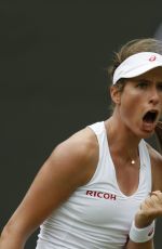JOHANNA KONTA at 1st Round at Wimbledon Tennis Championships in London 06/27/2016