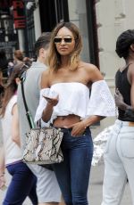 JOURDAN DUNN Out Shopping in Soho 06/07/2016