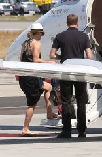 KALEY CUOCO Boarding at a Private Jet in Van Nuys 06/20/2016