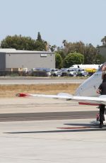 KALEY CUOCO Boarding at a Private Jet in Van Nuys 06/20/2016