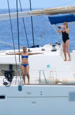 KATE HUDSON, GOLDIE HAWN and AMY SCHUMER at a Yacht in Hawaii 05/29/2016