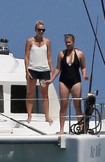 KATE HUDSON, GOLDIE HAWN and AMY SCHUMER at a Yacht in Hawaii 05/29/2016