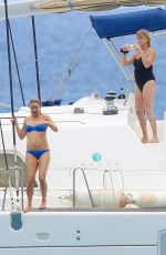 KATE HUDSON, GOLDIE HAWN and AMY SCHUMER at a Yacht in Hawaii 05/29/2016