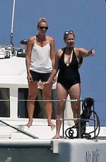 KATE HUDSON, GOLDIE HAWN and AMY SCHUMER at a Yacht in Hawaii 05/29/2016
