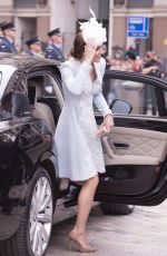 KATE MIDDLETON Arrives at National Service of Thanksgiving for 90th Birthday of Queen Elizabeth II in London 06/10/2016
