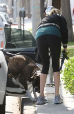 KATE UPTON Walks Her Dog Out in Los Angeles 06/02/2016