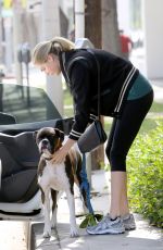 KATE UPTON Walks Her Dog Out in Los Angeles 06/02/2016