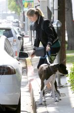 KATE UPTON Walks Her Dog Out in Los Angeles 06/02/2016