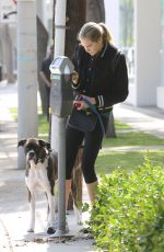KATE UPTON Walks Her Dog Out in Los Angeles 06/02/2016
