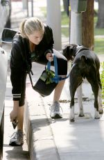KATE UPTON Walks Her Dog Out in Los Angeles 06/02/2016