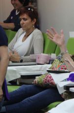 KATEY SAGAL at a Nail Salon in Beverly Hills 06/01/2016