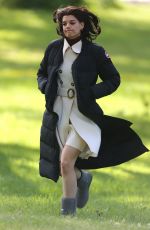 KATIE HOLMES on the Set of 