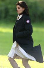 KATIE HOLMES on the Set of 