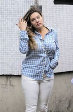 KELLY BROOK with No Make Up Arrives at ITV Studios in London 06/29/2016