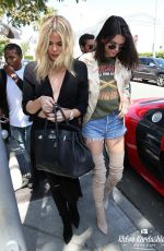 KENDALL JENNER and KHLOE KARDASHIAN at Il Pastaio in Beverly Hills 06/13/2016