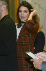 KENDALL JENNER at George V Hotel in Paris 06/24/2016