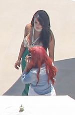 KIM KARDASHIAN and CHRISTINA AGUILERA at a Birthday Party in Woodland Hills 06/18/2016