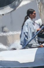 KIM KARDASHIAN Boarding at a Private Plane at Airport in Van Nuys 06/04/2016