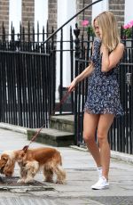 KIMBERLEY GARNER Walks Her Dog Out in London 06/23/2016