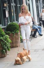 KIMBERLEY GARNER Walks Her Dog Out in London 06/25/2016