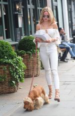 KIMBERLEY GARNER Walks Her Dog Out in London 06/25/2016
