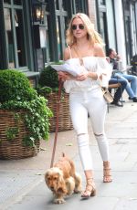 KIMBERLEY GARNER Walks Her Dog Out in London 06/25/2016