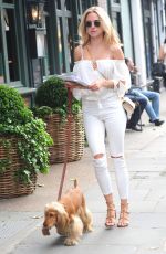 KIMBERLEY GARNER Walks Her Dog Out in London 06/25/2016