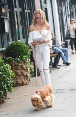 KIMBERLEY GARNER Walks Her Dog Out in London 06/25/2016
