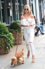 KIMBERLEY GARNER Walks Her Dog Out in London 06/25/2016