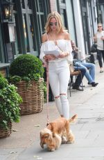 KIMBERLEY GARNER Walks Her Dog Out in London 06/25/2016