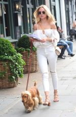 KIMBERLEY GARNER Walks Her Dog Out in London 06/25/2016