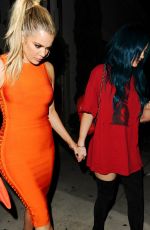 KYLIE JENNER and KHLOE KARDASHIAN Out in Hollywood 06/14/2016
