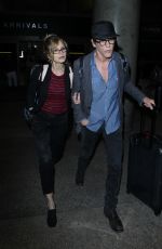 KYRA SEDGWICK and Kevin Bacon LAX Airport in Los Angeles 06/22/2016