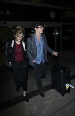 KYRA SEDGWICK and Kevin Bacon LAX Airport in Los Angeles 06/22/2016