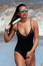 LEA MICHELE in Swimsuit at a Beach in Hawaii 06/01/2016