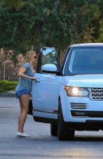LEANN RIMES in Jeans Shorts Out in Westlake 06/01/2016